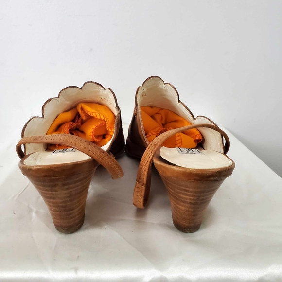 Vintage 90s/Y2K Sharp Toe Mules Brown - Picture 5 of 14